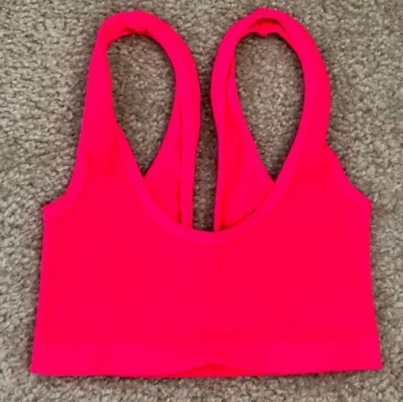 🔥 NWOT!! 🔥 Free People Happiness Runs scoop neck sport bra Size M/L - Picture 8 of 12